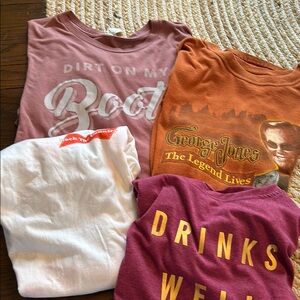 Bundle of 4 tees sized Large